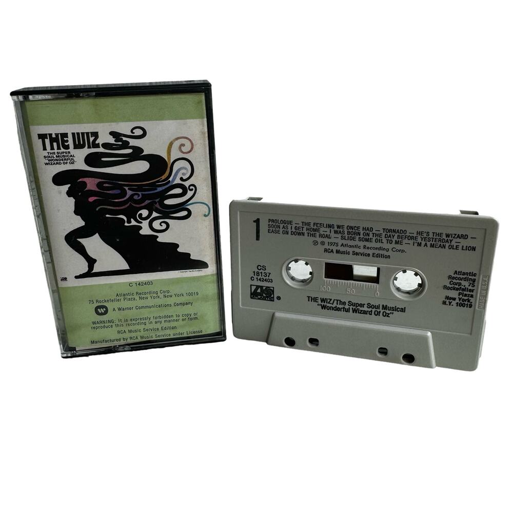THE WIZ The Wonderful Wizard of Oz 1975 RCA Cassette Tape Soul Music Original